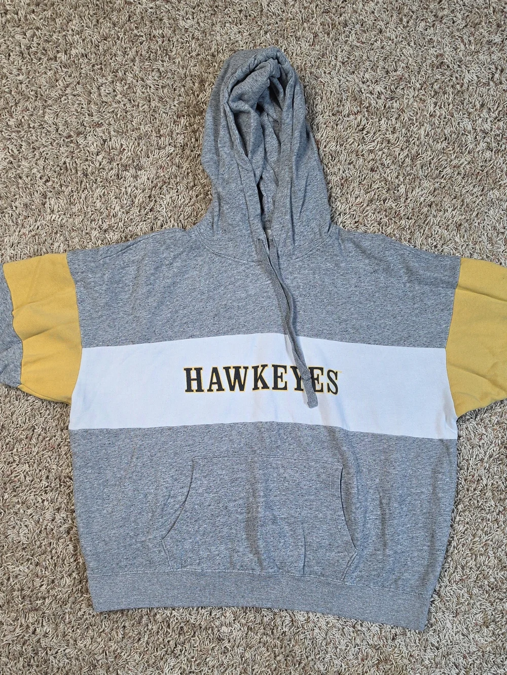 American Eagle Hawkeyes Gray & Gold Hooded Sweatshirt